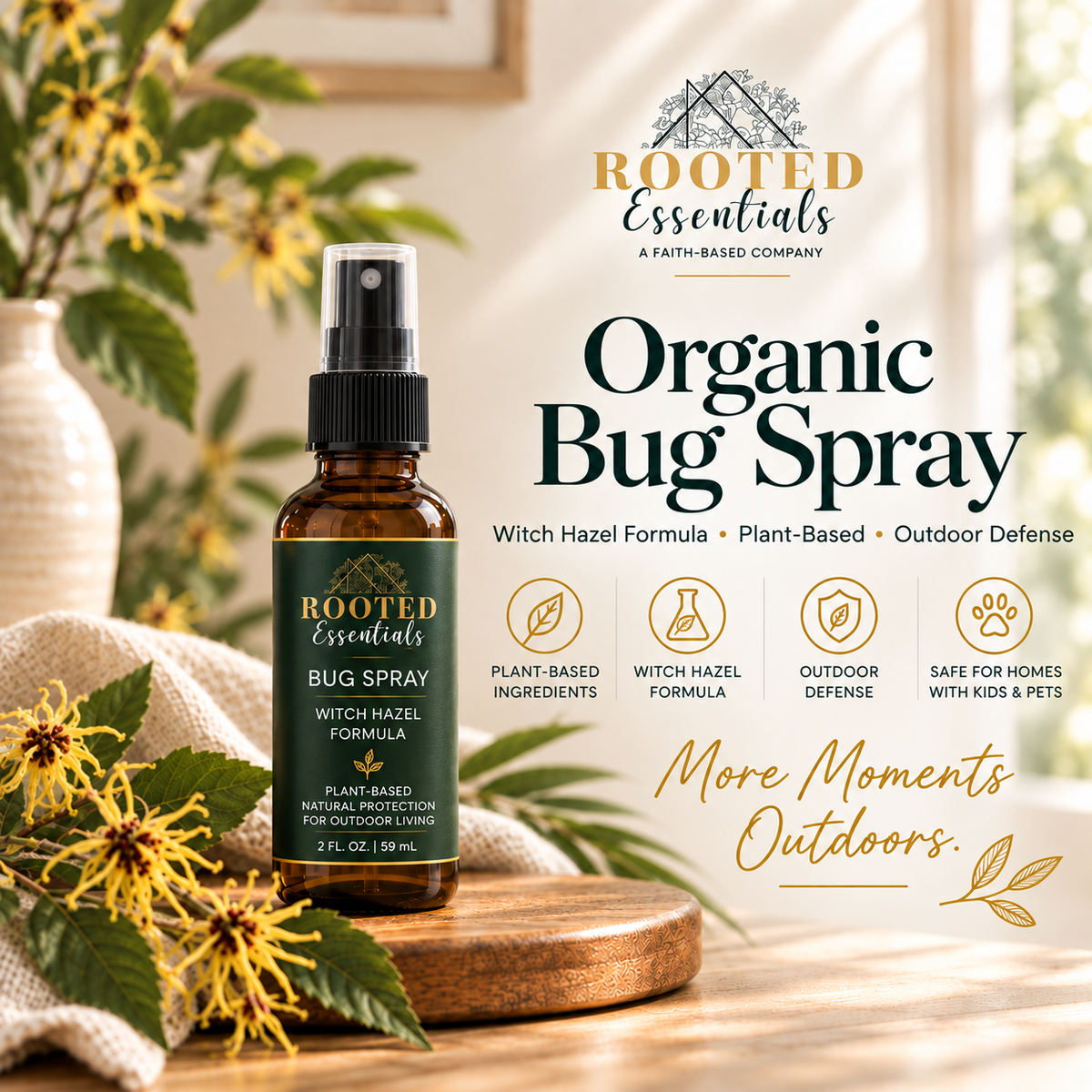 ROOTED ESSENTIALS™ ROOTED BUG DEFENSE WITCH HAZEL FORMULA