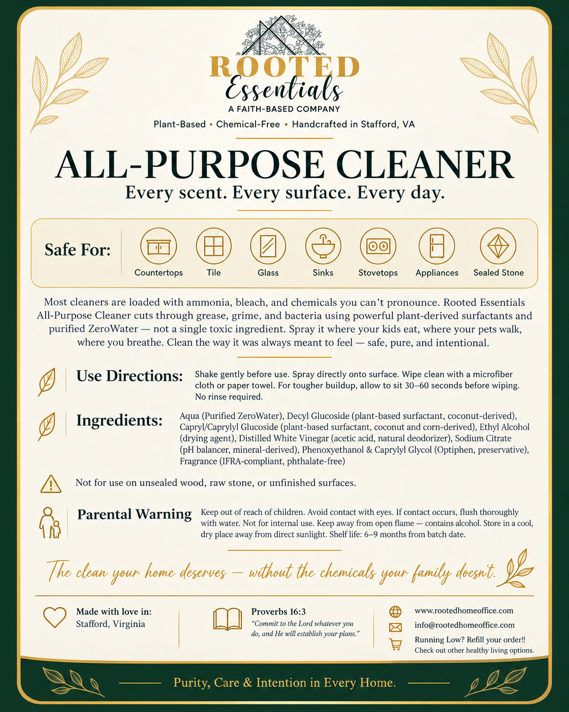 ROOTED ESSENTIALS™ ALL-PURPOSE CLEANER